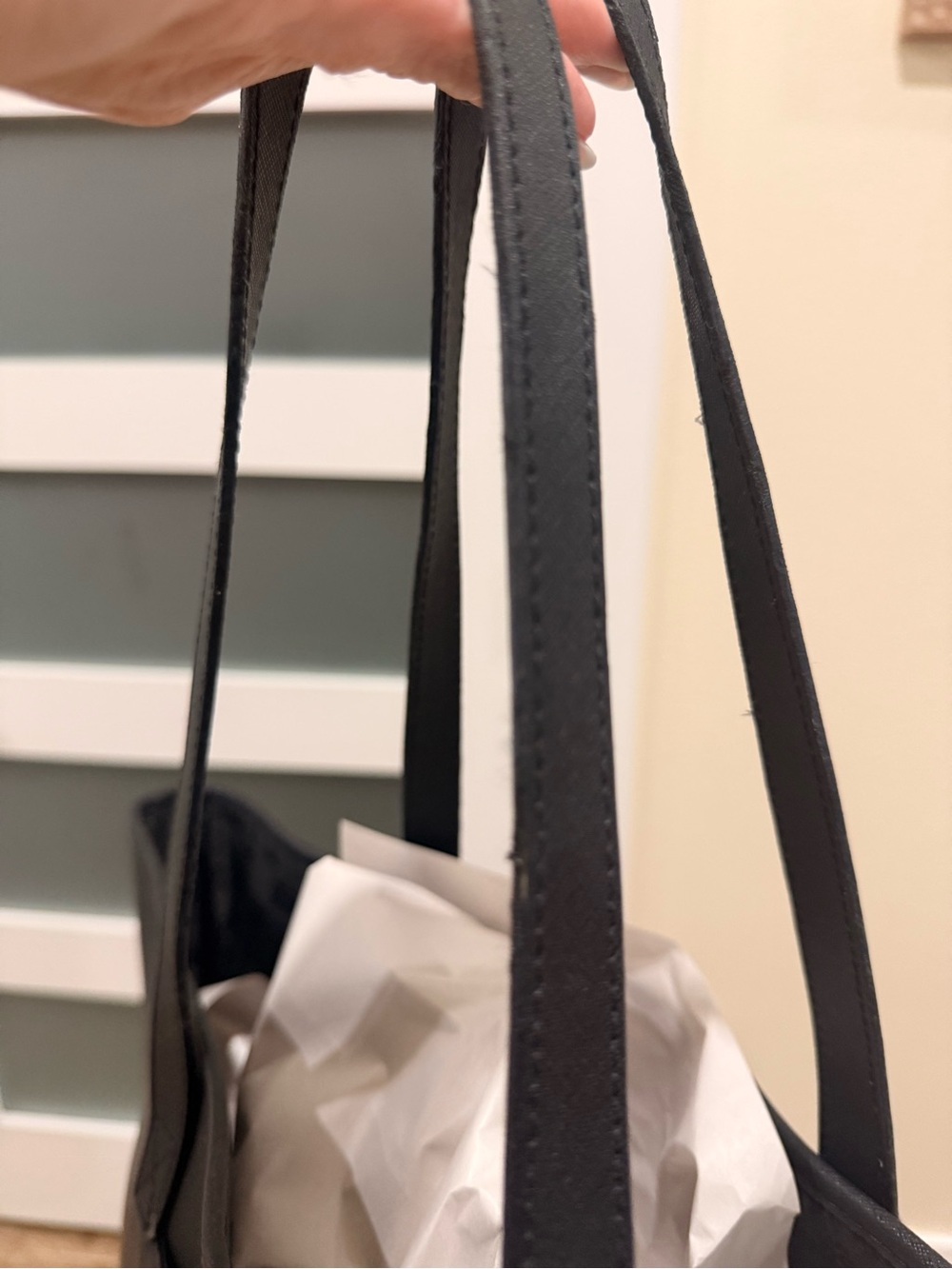 Michael Kors Black Leather Tote with Gold Logo - Picture 9 of 12